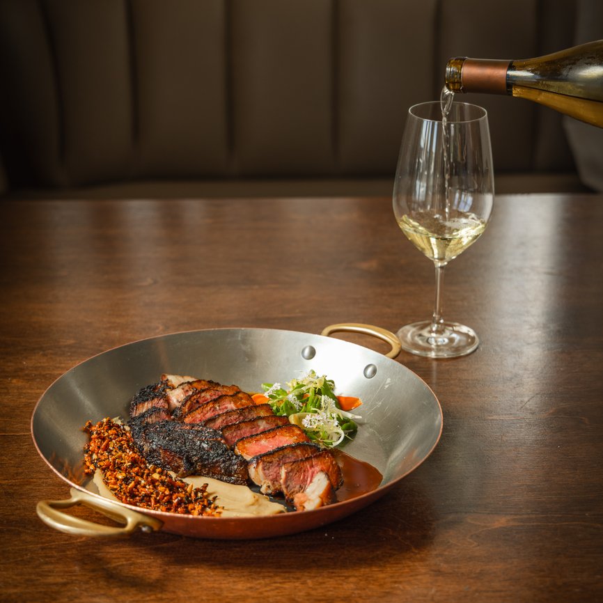 steak at table 5